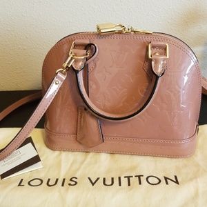 Louis Vuitton Vernis Alma BB Rose Velour
